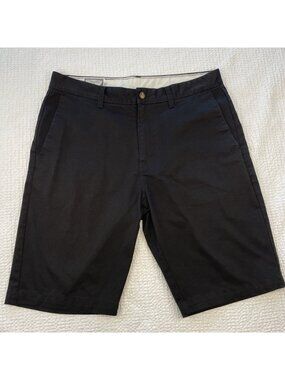 Volcom Corpo Class Flat Front Black Casual Shorts Men's Size 33